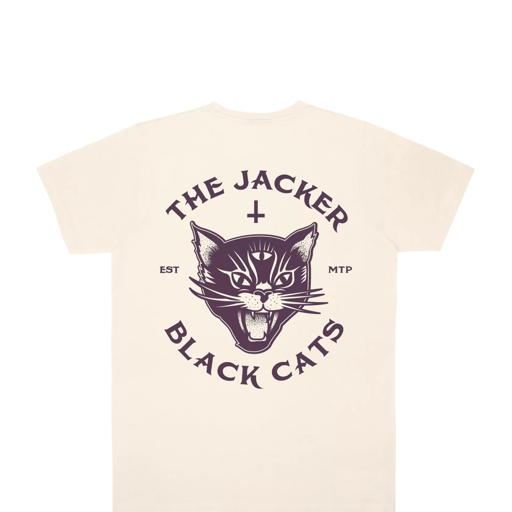 Shop BLACK CATS T-SHIRT - BEIGE T-shirts