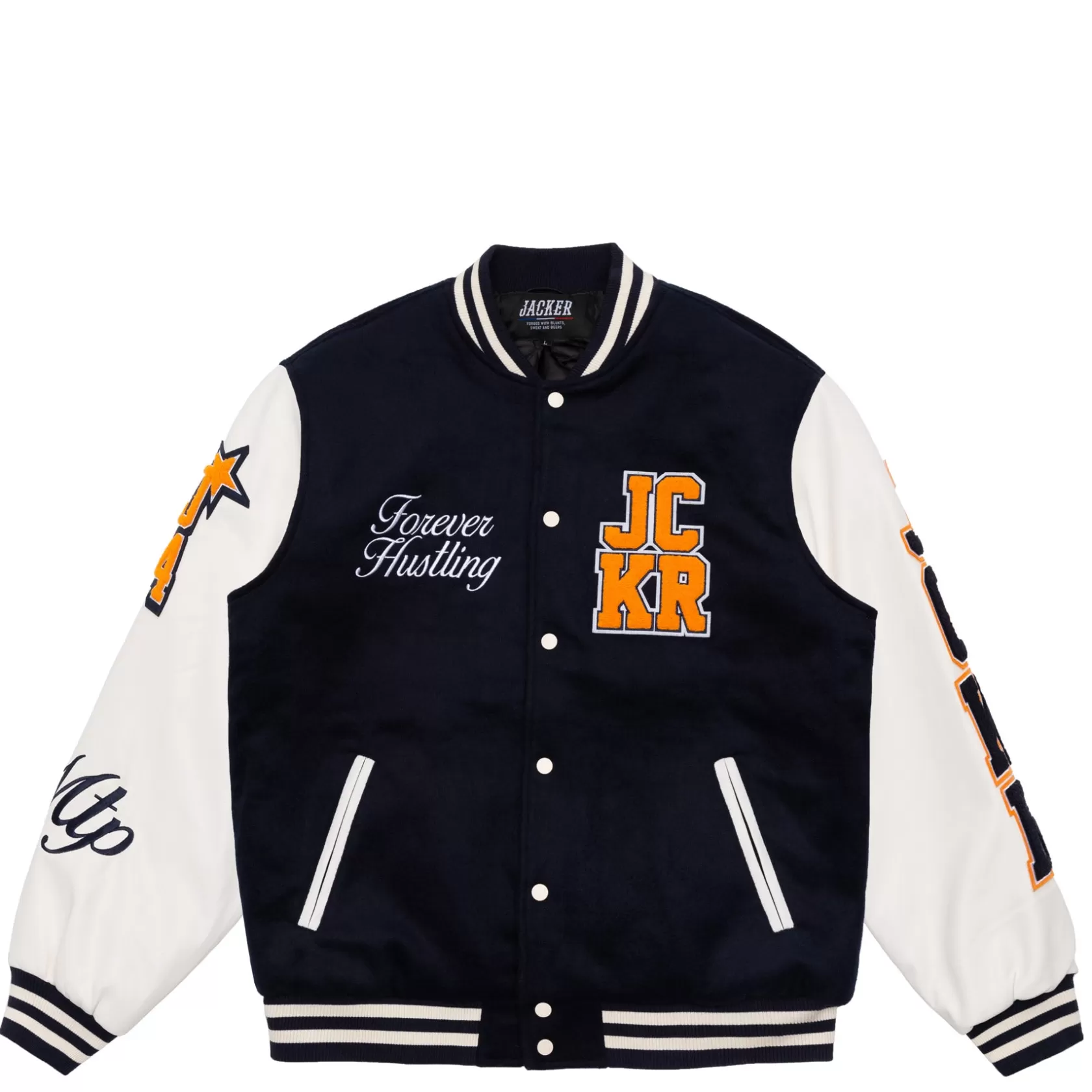 Flash Sale CANARDO VARSITY JACKET - NAVY / WHITE Vestes