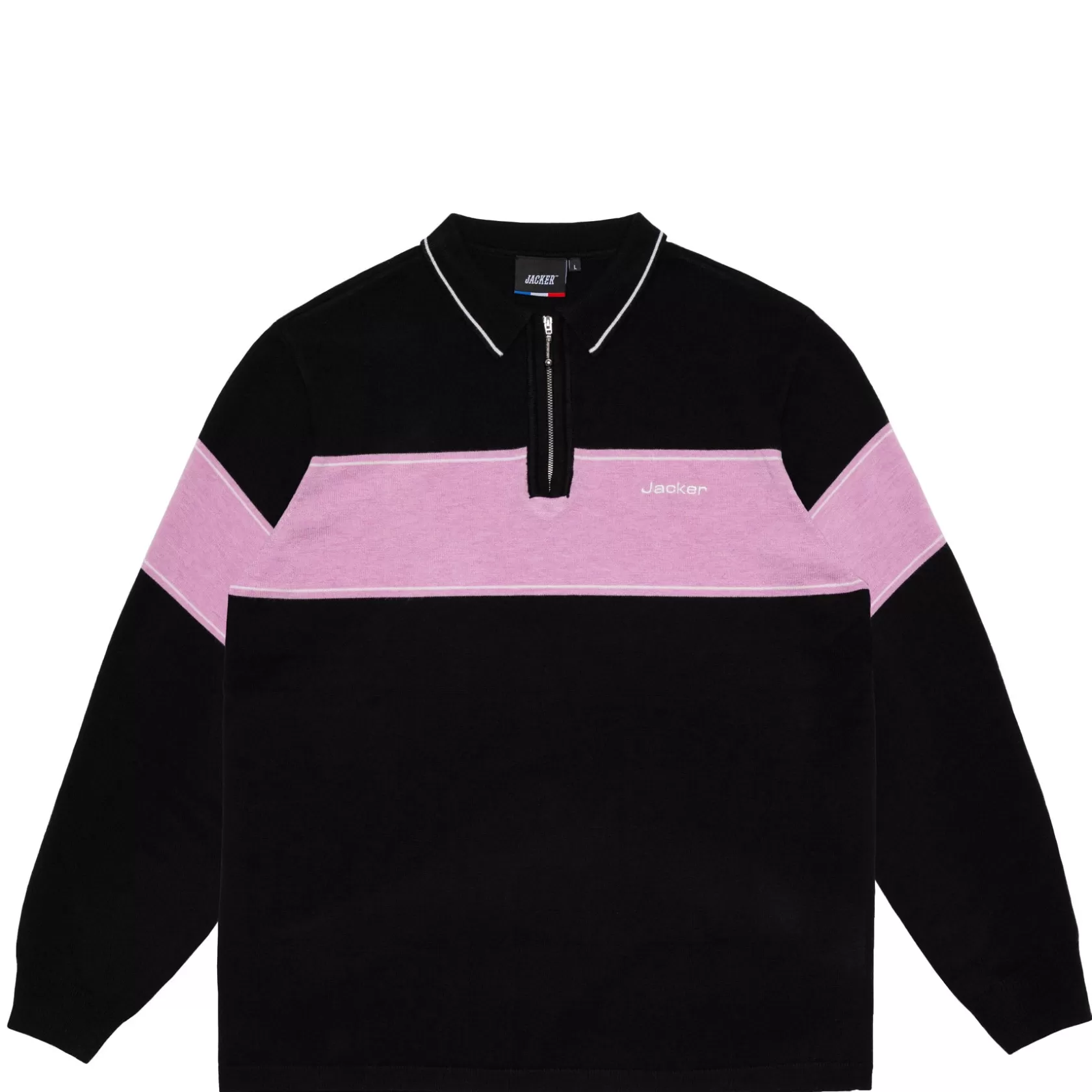 Best Sale EURO STRIPE KNIT POLO - BLACK Knit | Polos