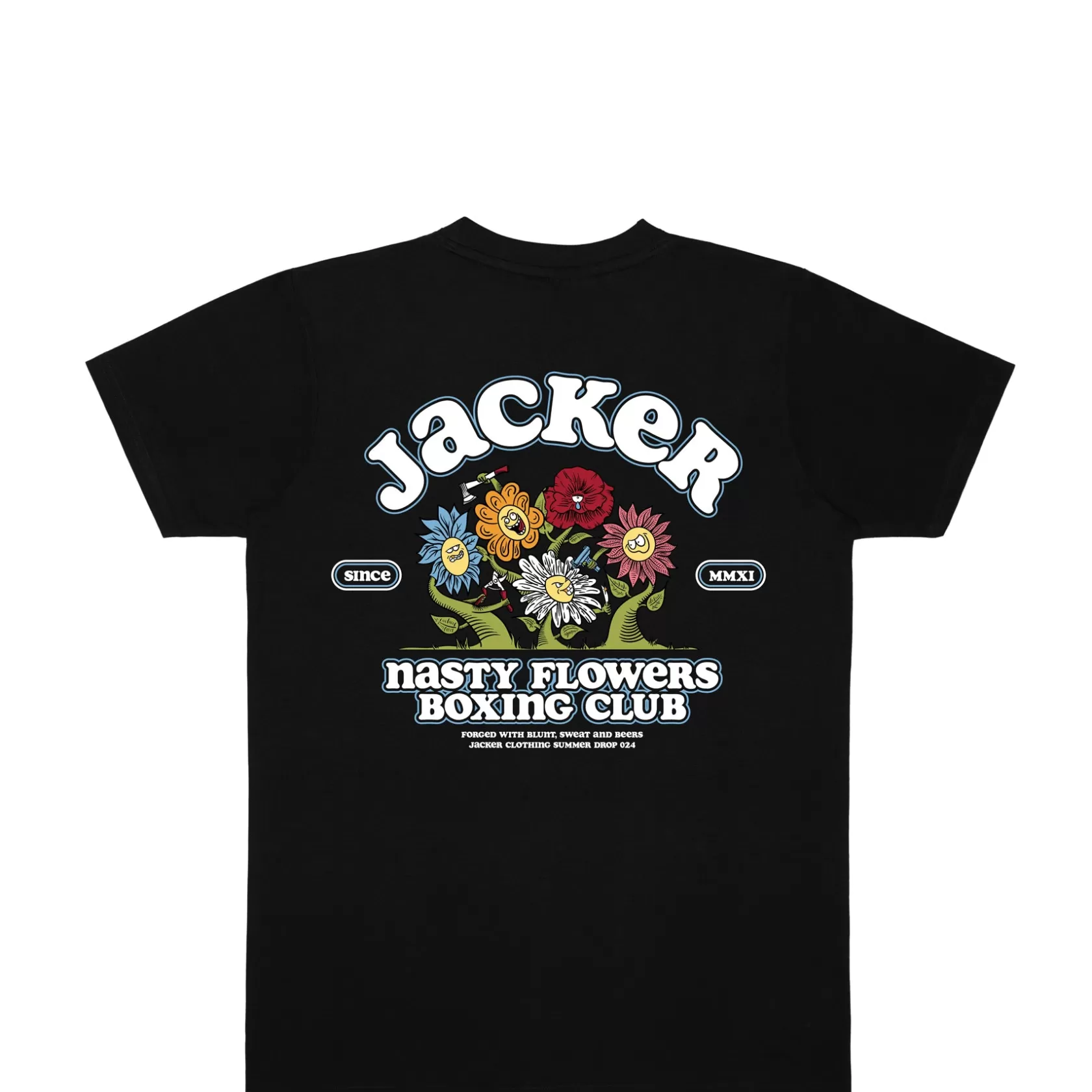 Cheap FIGHT FLOWER T-SHIRT - BLACK T-shirts