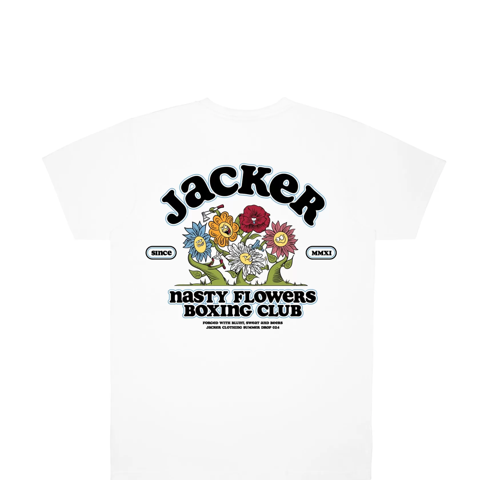 Discount FIGHT FLOWER T-SHIRT - WHITE T-shirts