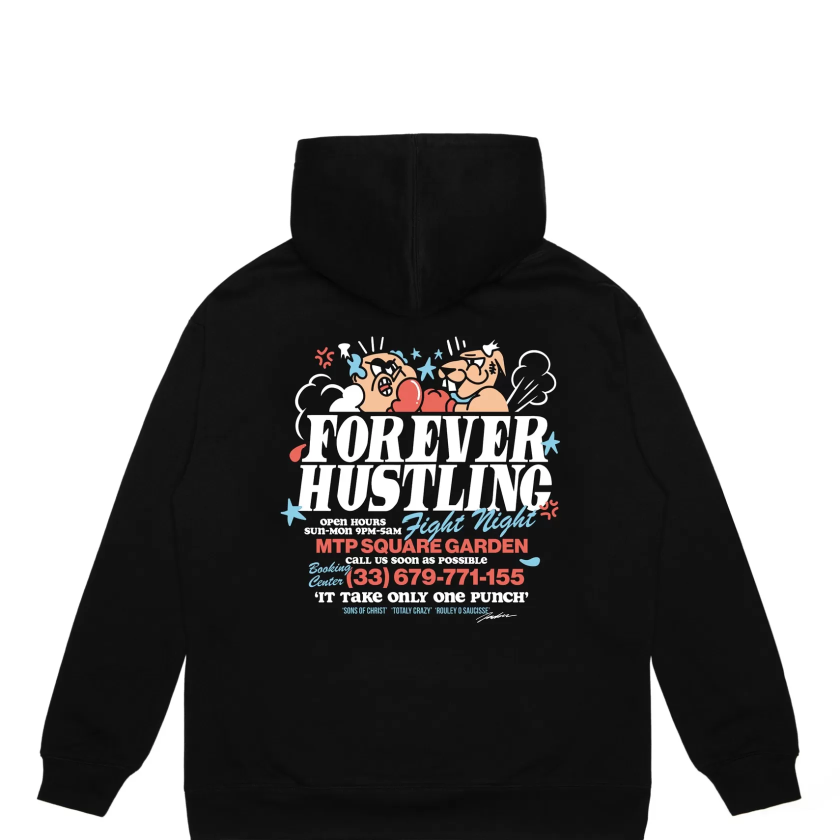 Cheap FIGHT HOODIE - BLACK Sweats