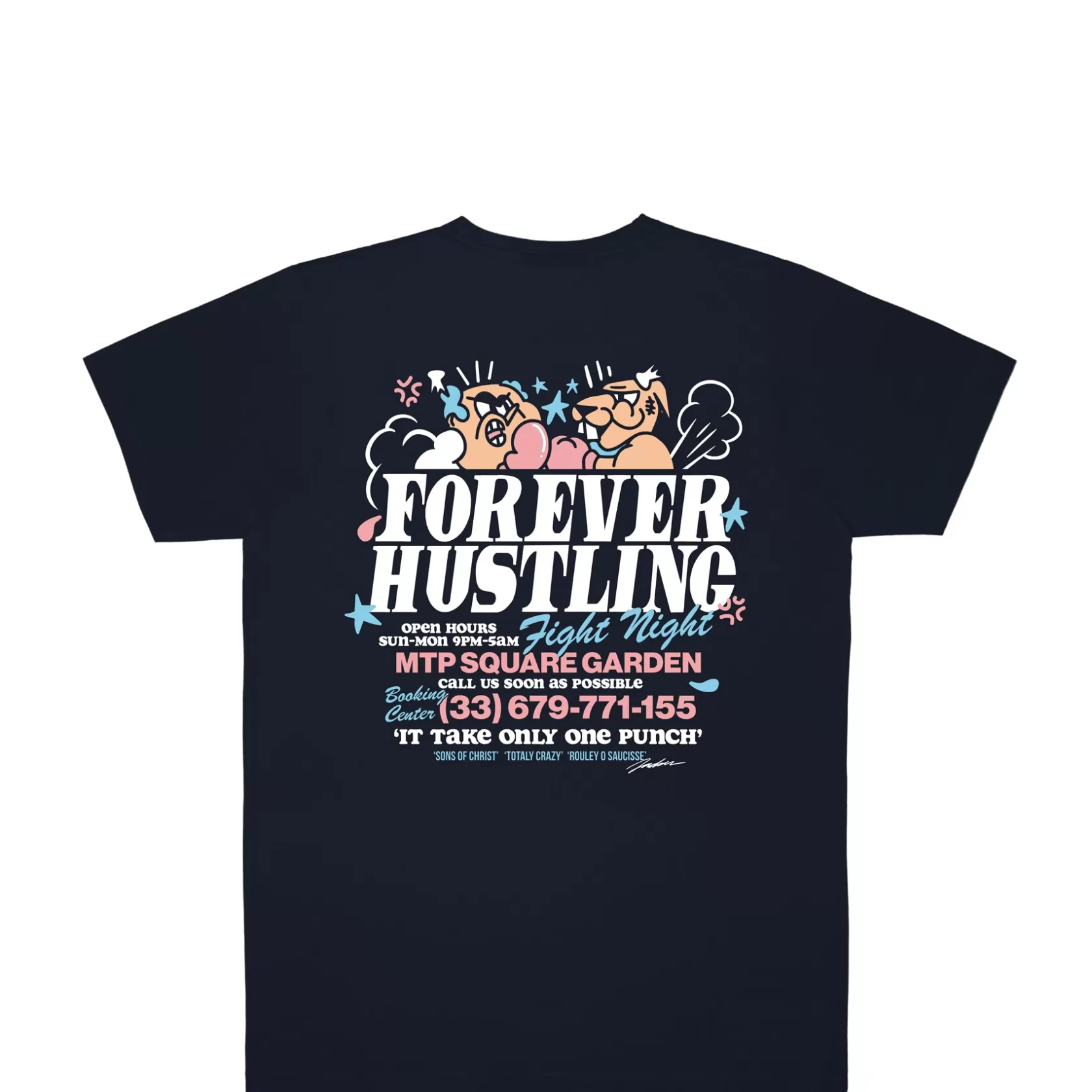 Outlet FIGHT T-SHIRT - NAVY T-shirts