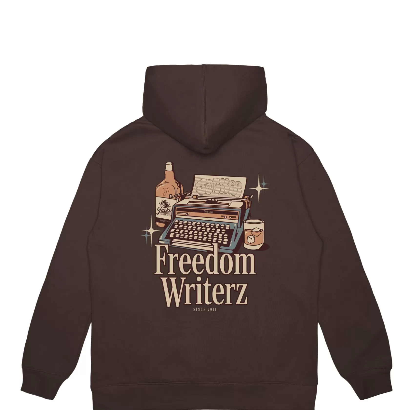 Store FREEDOM WRITERZ HOODIE - BROWN Sweats