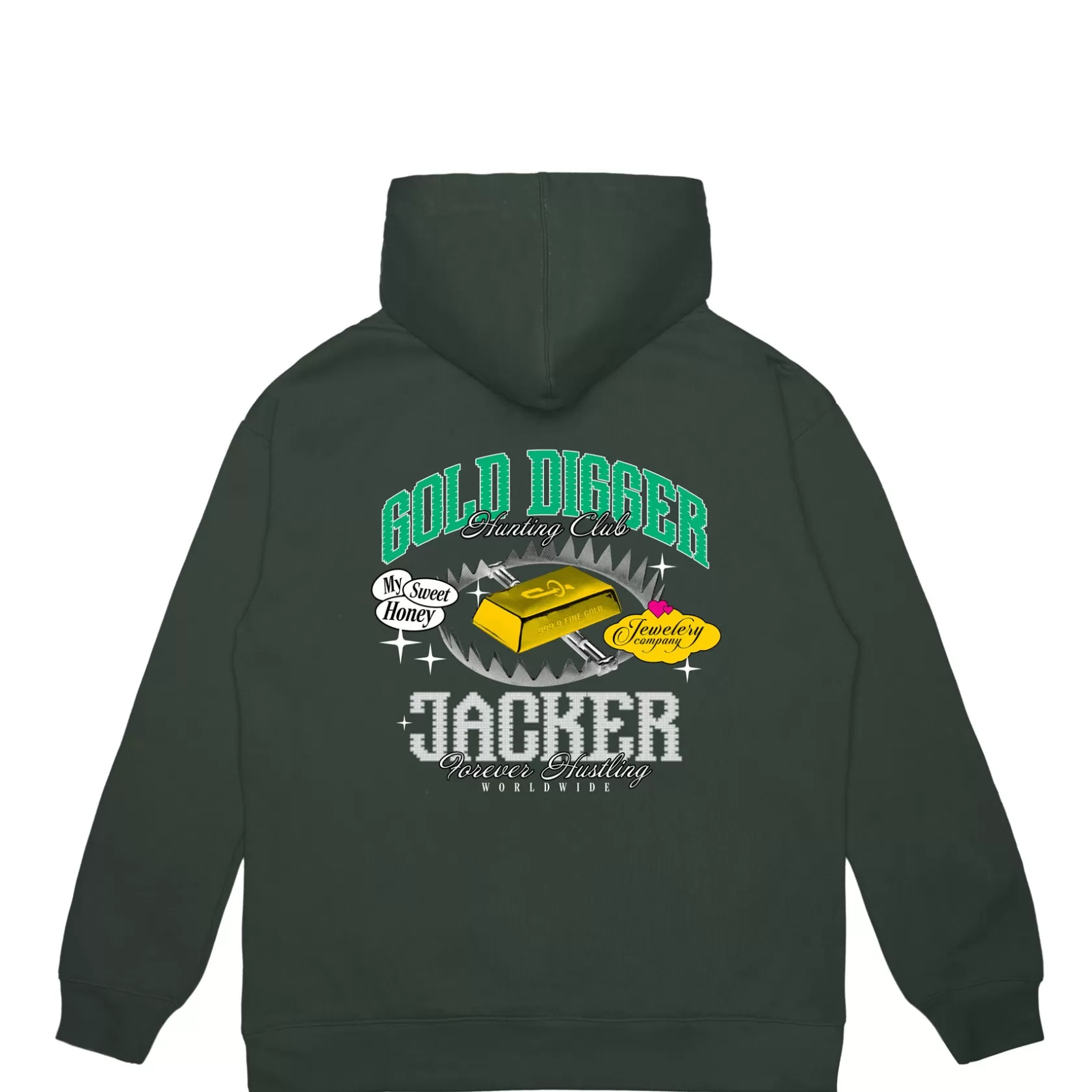 Clearance GOLD DIGGER HOODIE - GREEN Sweats