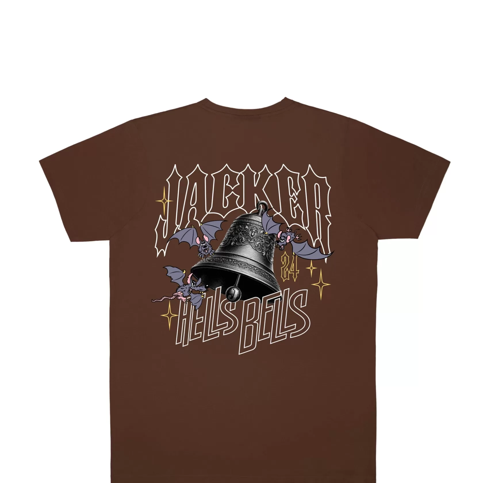 Cheap HELLS BELLS T-SHIRT - BROWN T-shirts