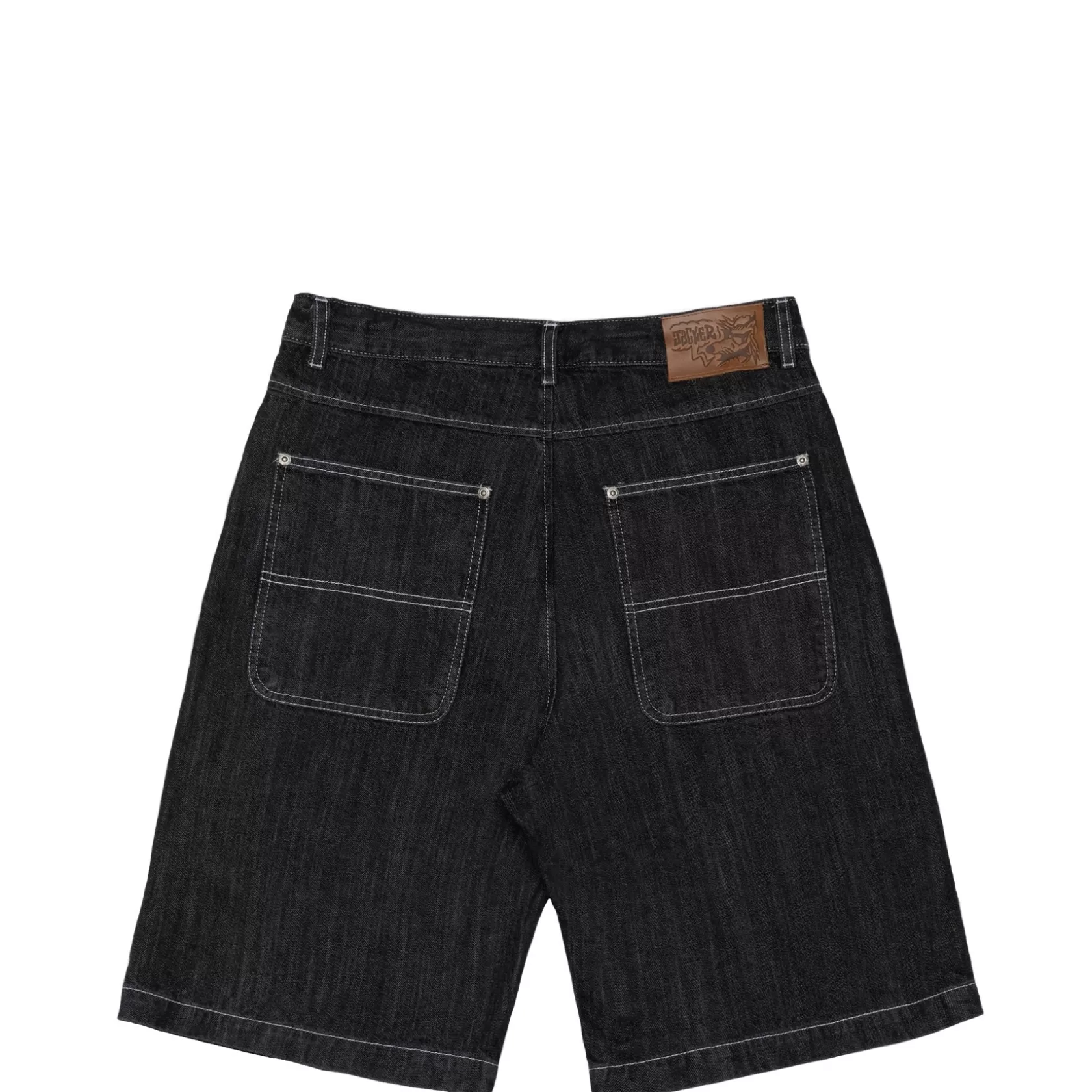 Store SERIF LOGO DENIM BAGGY SHORT - BLACK Pantalons & Shorts | Denim