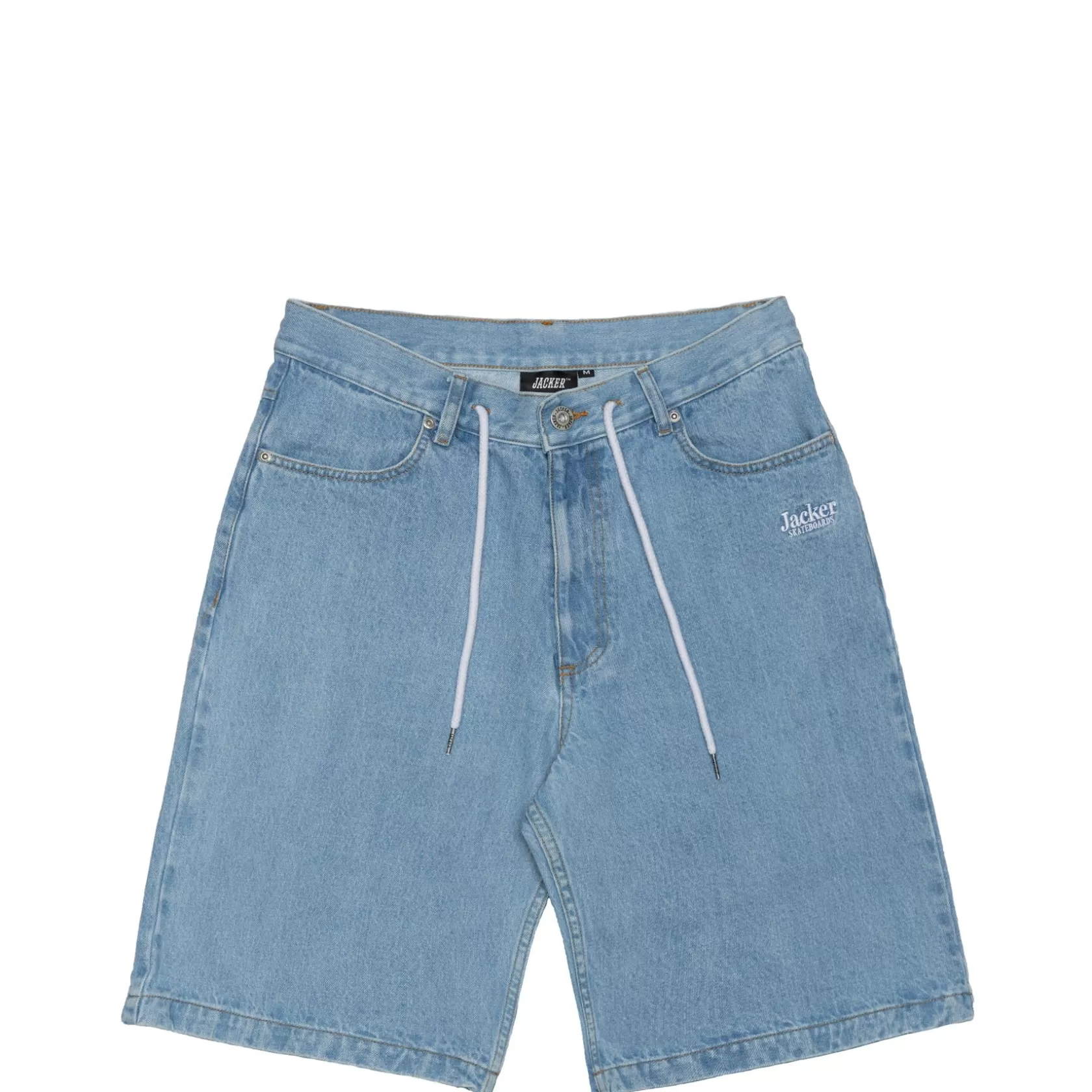 Outlet SERIF LOGO DENIM BAGGY SHORT - BLUE Pantalons & Shorts | Denim