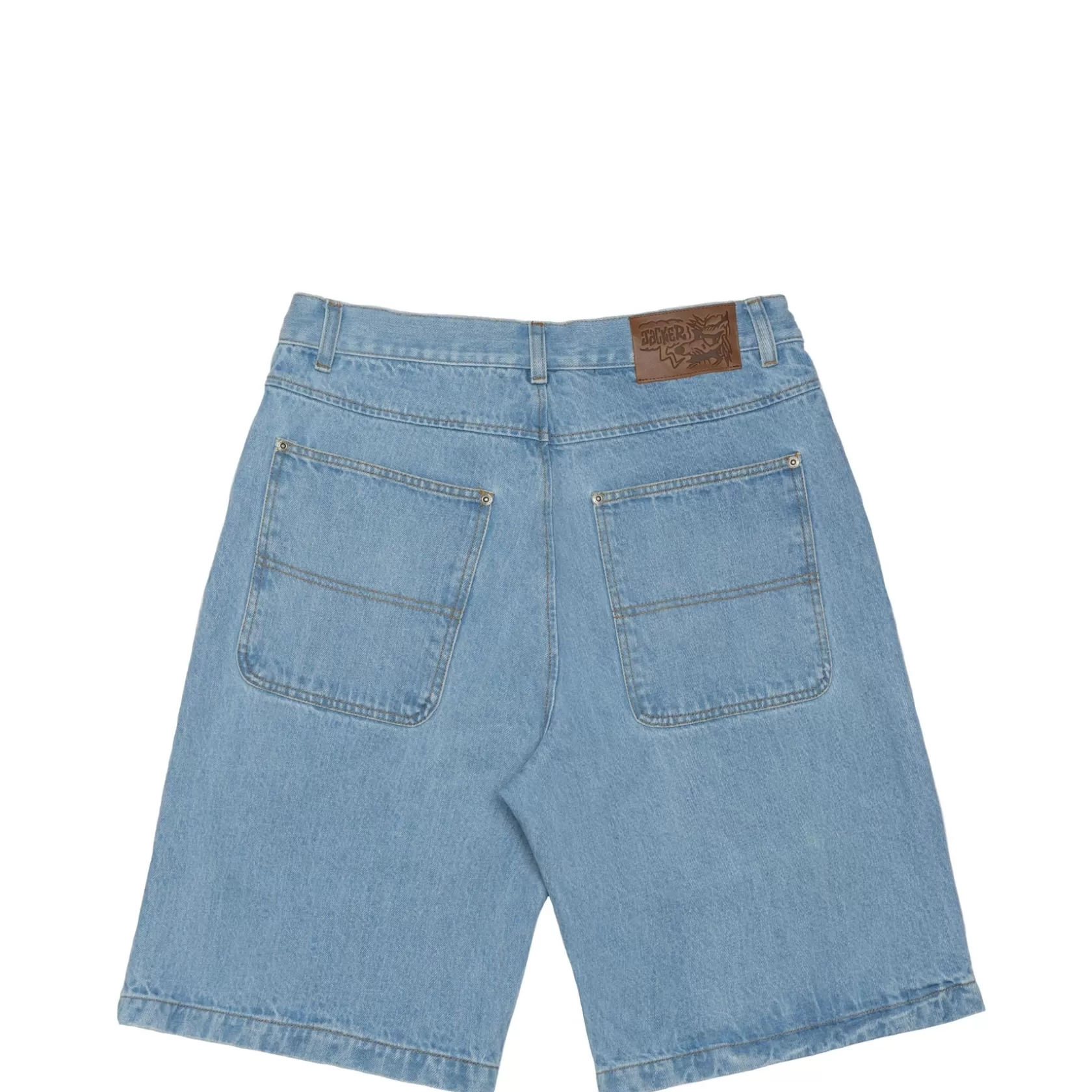 Outlet SERIF LOGO DENIM BAGGY SHORT - BLUE Pantalons & Shorts | Denim