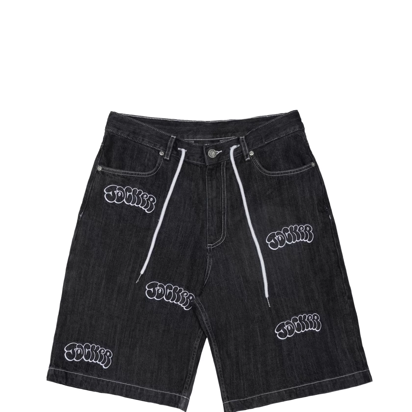 Store THROW UP DENIM BAGGY SHORT - BLACK Pantalons & Shorts | Denim